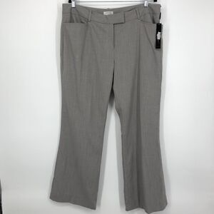 Tahari Dress Pants Womens 16P Grey White Gilbert Pants NWT
